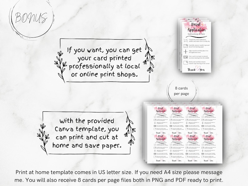 Decal Instructions Printable Vinyl Car Decal Applications Card Directions on How to Peel Put on