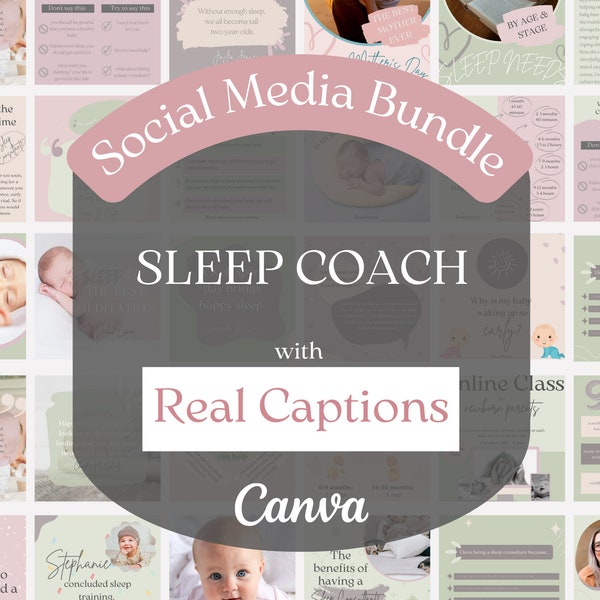 Sleep Consultant Templates, Baby Sleep Training Coach, Pediatric Instagram Canva Templates, Social Media Content for Sleep Coach