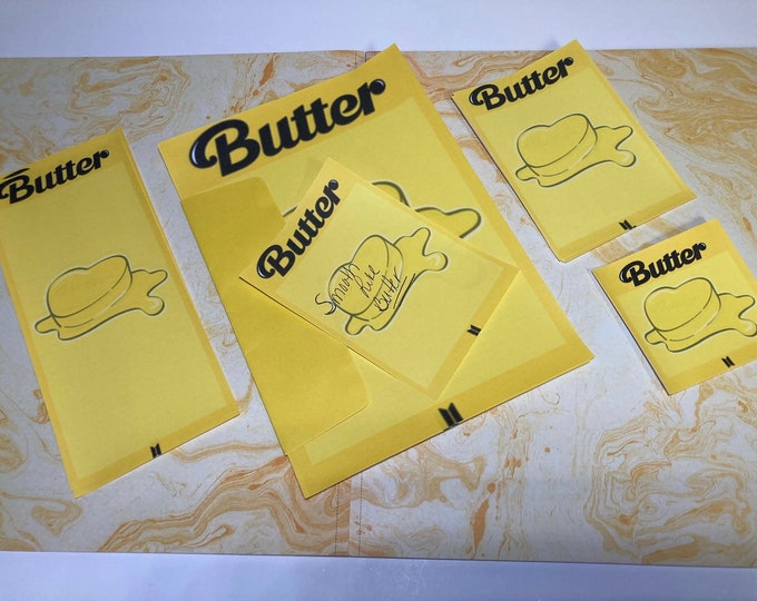 BTS BUTTER Themed stationery sets for letter writing, journaling, scrapbooking