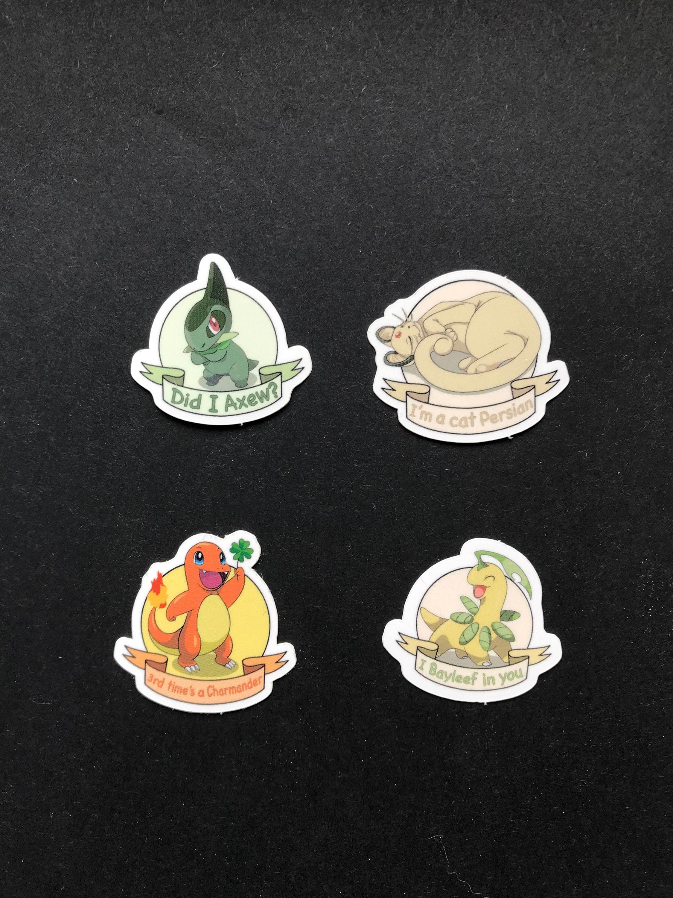 Charmander, Persian, Bayleef, Axew Sticker - Etsy