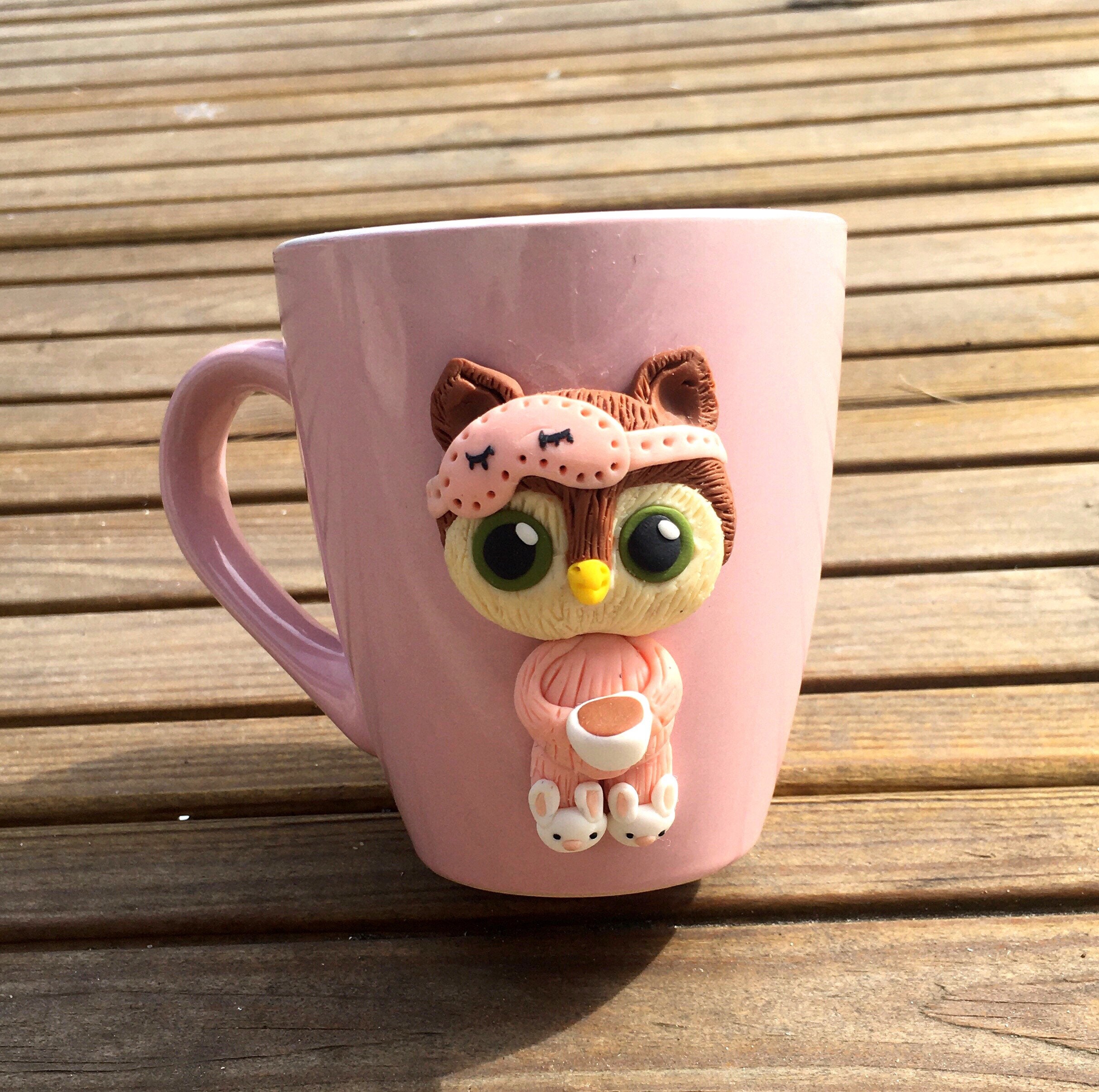 Mug, Tasse avec Décor 3D Fait Main