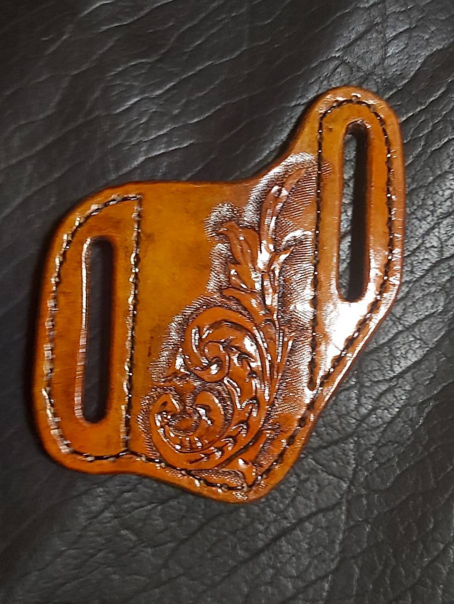 Leather Knife Sheath / Pancake Sheath / Trapper Scabbard / Folding