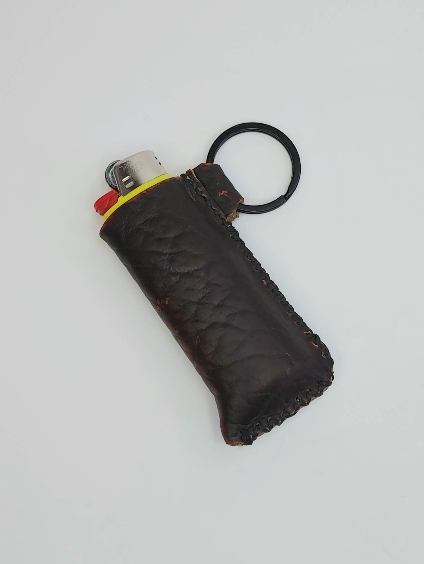 Lighter Cover With Keyring Made for BIC Lighters Leather Case
