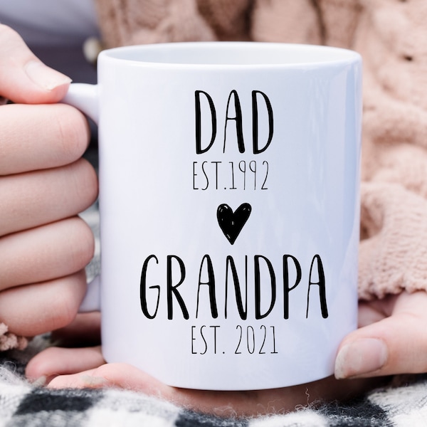 New Grandpa Gift, Dad To Grandpa, New Grandpa Mug, New Grandparents Gift, Pregnancy Announcement, Pregnancy Reveal, New Baby Announcement