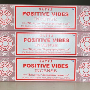 Satya Nag Champa Positive Vibes Incense Sticks