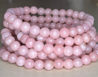 Pink Opal Bracelet | Opal Bracelet | 6mm & 8mm beads