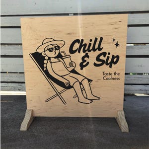Custom Wooden Market Sign – Freestanding & Portable | Handmade Stand Display  | Simple Personalized Sidewalk Sign