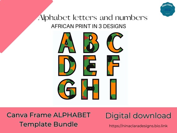 Alphabet Letters African Print Black History Classroom 