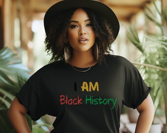 I AM Black History-  Versatile SVG Cut file DIY Projects & Commercial Use, Canva Frame Included