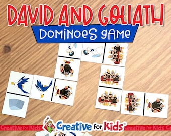 Juego bíblico de David y Goliat: Imprimible para la escuela dominical (Descarga digital)