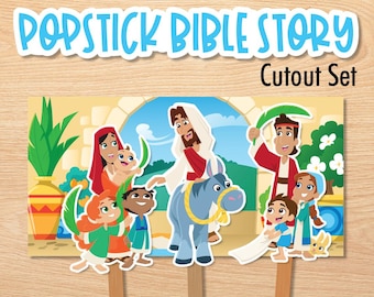 Títeres de la historia bíblica de Pascua: Jesús entra en Jerusalén (Descarga digital)