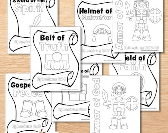 Armor of God Printable Coloring Pages for Kids | Ephesians 6 Activity