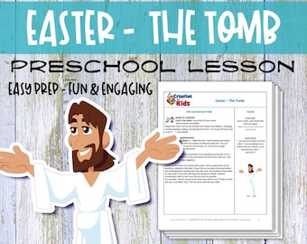 Imprimibles de la historia bíblica de Pascua para preescolar: Actividades de Semana Santa (Descarga digital)