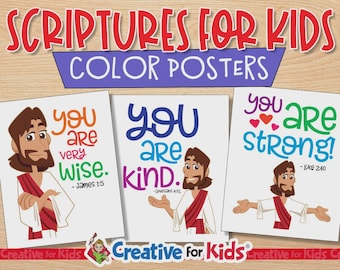 Tarjetas de memoria con versículos bíblicos de Jesús: Escrituras para memorizar en preescolar - Conjunto 2