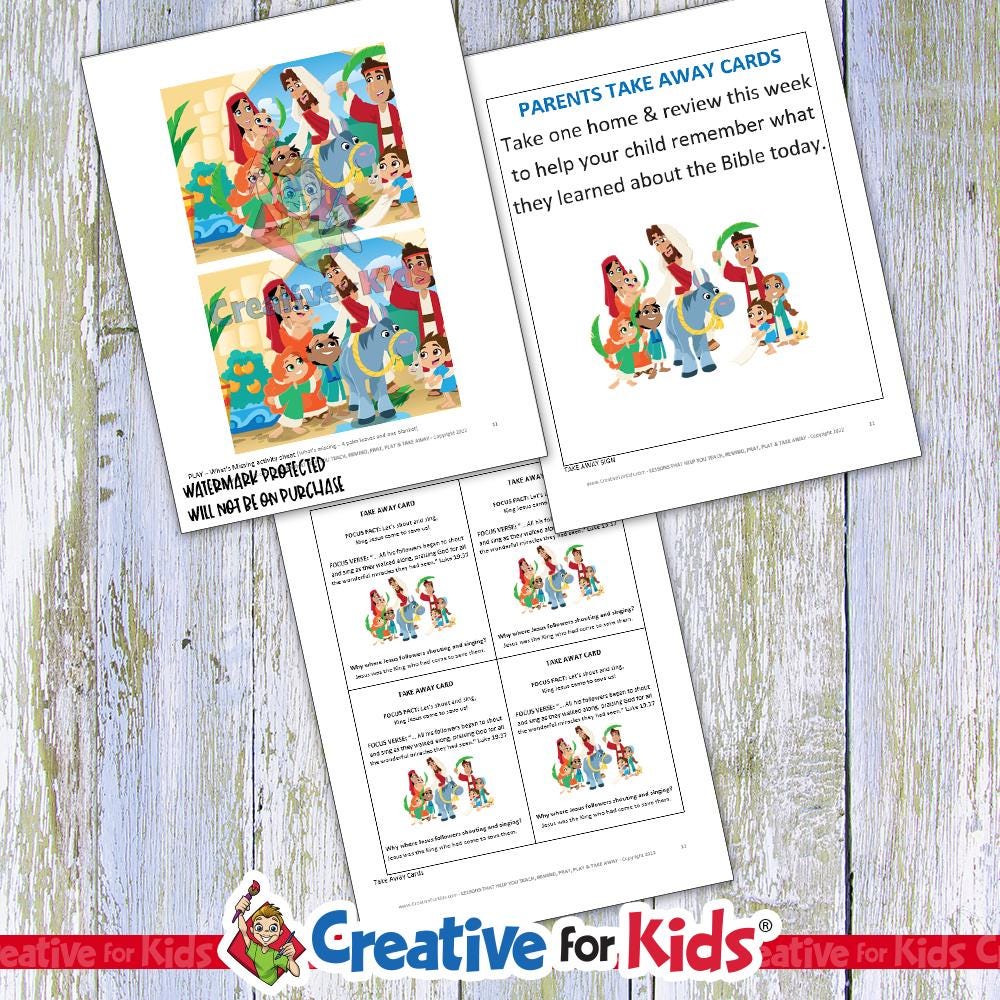 Easter Bible Story Printables for Preschool: Holy Week Activities ...