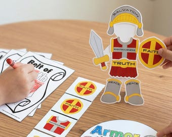 Armor of God Activity Pack, Sunday School Bible Games, Crafts (Printable PDF)
