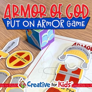 Put On The Armor Of God Bible Game for Kids Printable | Sunday School Activities | Christian Homeschool Resource | Children Digital Download