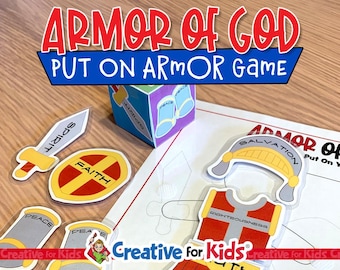 Juego de dados La armadura de Dios: Actividad bíblica para niños (Descarga digital)