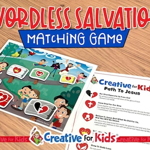 Salvation Printable for Kids | Gospel Color Lesson | Christian Bible Activity for Sunday School, Homeschool, VBS, Wordless Book, John 3 16