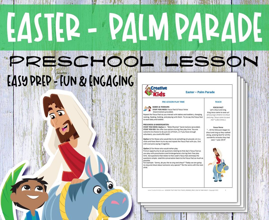 Easter Bible Story Printables for Preschool: Holy Week Activities ...