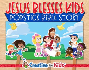 Jesus Blessing Children Puppet Printable: Sunday School Bible Story (Digital Download)