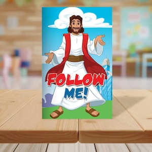Follow Me Salvation Booklet for Kids | Easter Gospel Tract | Christian Baptism Bible Activity | Discipleship Gift Ages 5-11