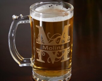 Personalized Etched Glass Mug