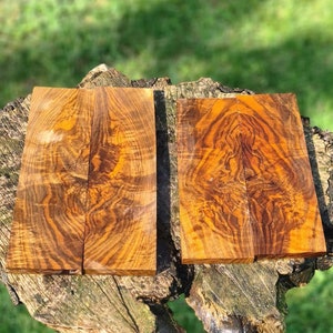 Turkish Walnut Knife Handle Set, Knife maker gift, Christmas Gift