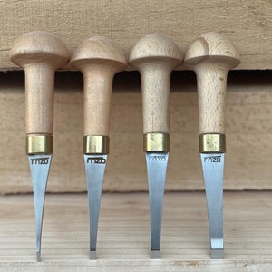Handmade Palm Micro Chisel Set of 4, Woodworker gift, Christmas Gift
