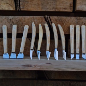 Chip Carving set of 11, Woodworker gift, Christmas Gift