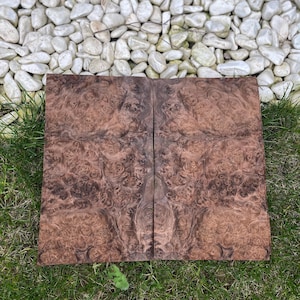 Wood Veneer, Turkish Walnut Burl,  10 pieces, Wood lover gift, Christmas Gift