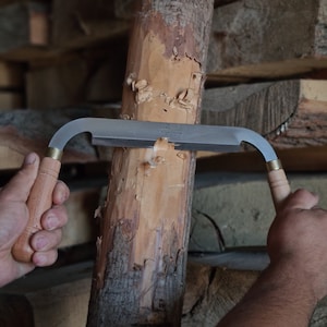 Handmade Drawknife S-Flat, Woodworker gift, Christmas Gift