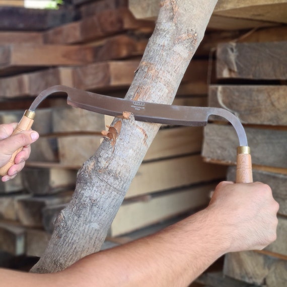 Handmade Drawknife L-oval, Woodworker Gift, Christmas Gift 