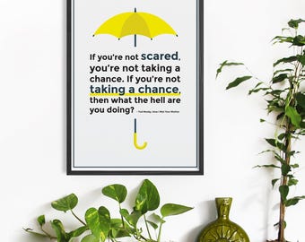 Cómo conocí a vuestra madre Ted Mosby Arte de pared con paraguas amarillo HIMYM Descarga digital