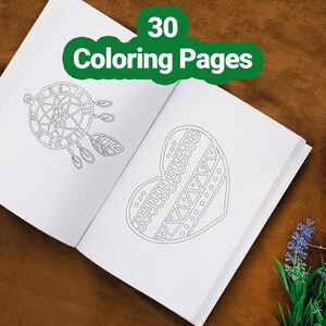 Printable Adult Coloring Book Tribal Coloring  Digital Download, Printable Coloring Pages Instant Download, Stress Relief Book Pages