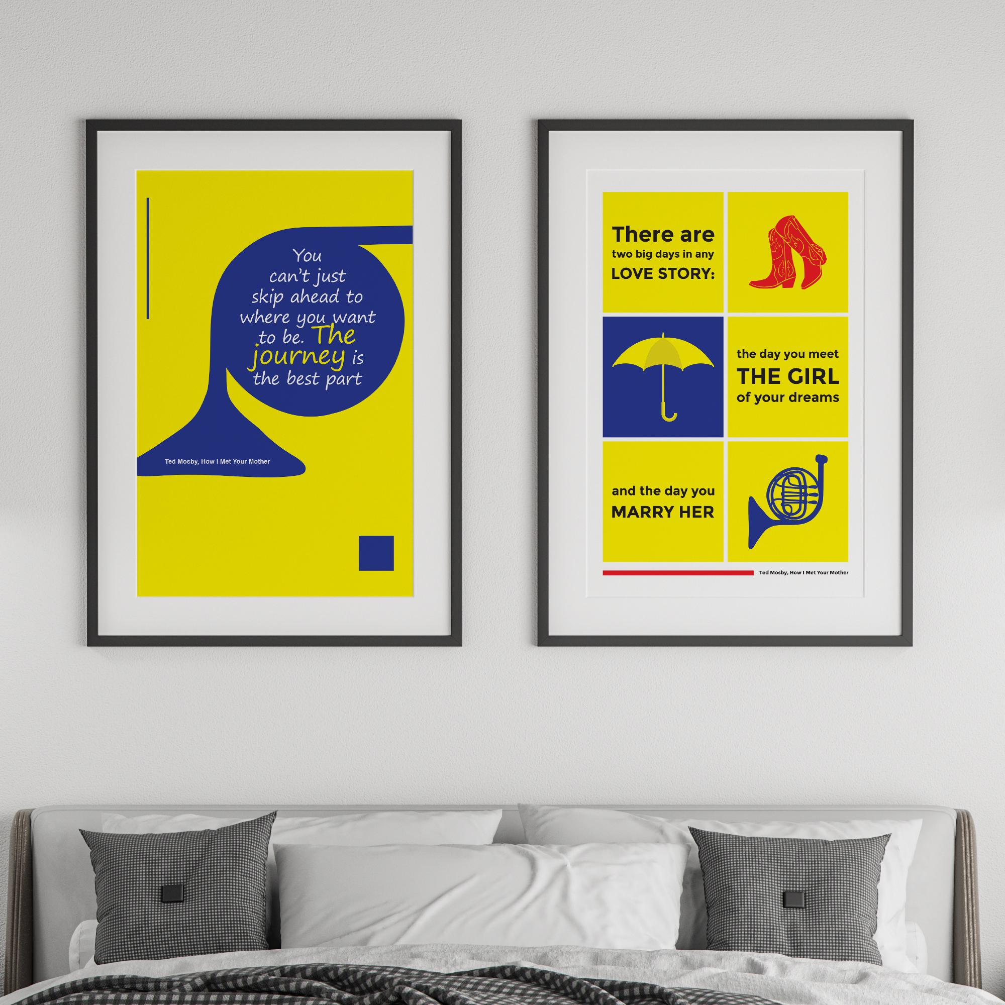 HIMYM Printable 2 Posters - Blue French Horn \u0026 Yellow Umbrella - Ted Mosby  Quote - Etsy, image size:2000x2000