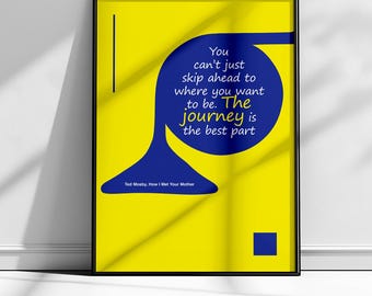How I Met Your Mother blauwe poster hoorn - Ted Mosby HIMYM Wall Art
