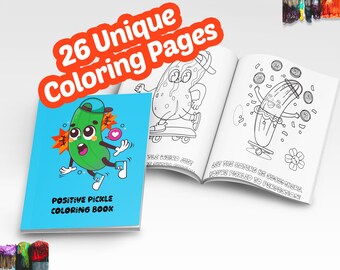 Emotionale Unterstützung Pickle Bold Easy Malvorlagen Printable Stress Relief Buch 26 Designs