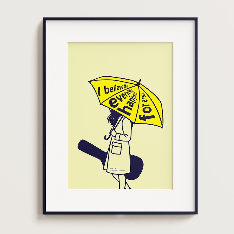 How I Met Your Mother Tracy Mcconnell Yellow Umbrella Poster HIMYM TV ...