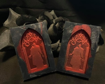 Nosferatu Window Pair, Siliconmould, Silikonform, Gothic, Resinmould, Vampire