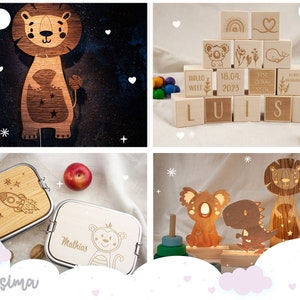 Wooden Advent calendar with customizable engraving and star personalized, customizable image 8