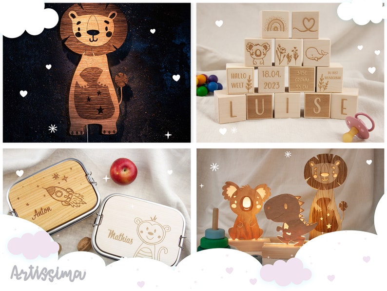 Wooden Advent calendar with customizable engraving and star personalized, customizable image 8