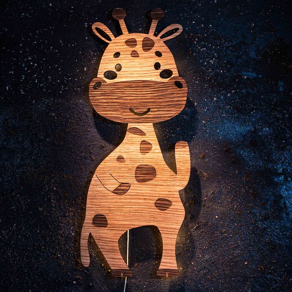 Personalisierte Wandlampe Kinderzimmer | Wandleuchte | Schlummerlicht | Wandlicht Baby Kind | Lampe Kinderzimmer | Giraffe