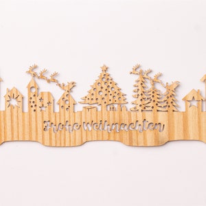 Carte de Noël personnalisée Sapin de Noël en bois, carte de Noël 3D avec inscription personnalisée, Joyeux Noël, Postk en bois image 4