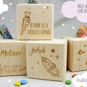 Money box school child, money box children school enrollment, gift school child, piggy bank personalized, money box wood