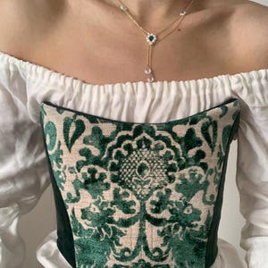 Top corsetto vintage per donna, corsetto rinascimentale, corsetti vittoriani fatti a mano, corsetto sottoseno, top corsetto fata, corsetto arazzo