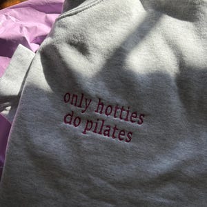 Pilates Embroidered Sweatshirt, Pilates Gift
