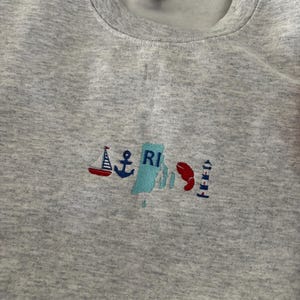Rhode Island Embroidered Sweatshirt - URI Rhody Crewneck