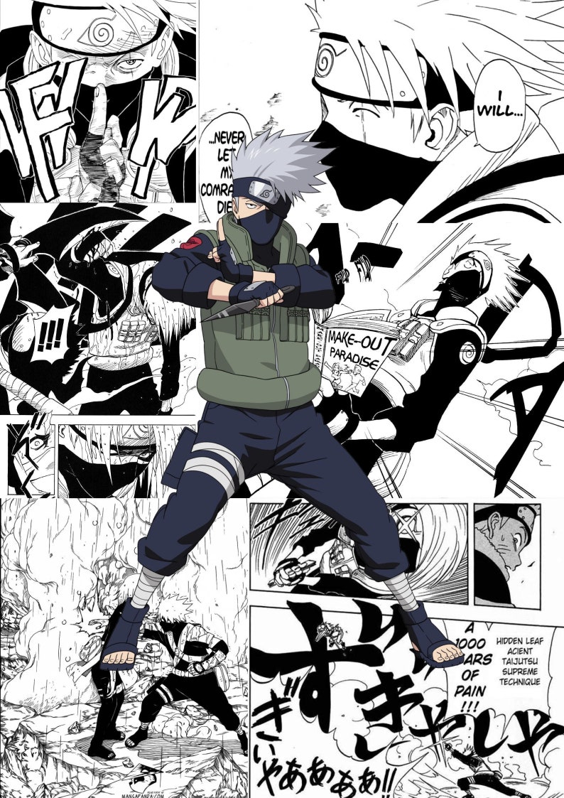 Kakashi Manga Panel Poster Naruto Poster Kakashi Hatake | Etsy