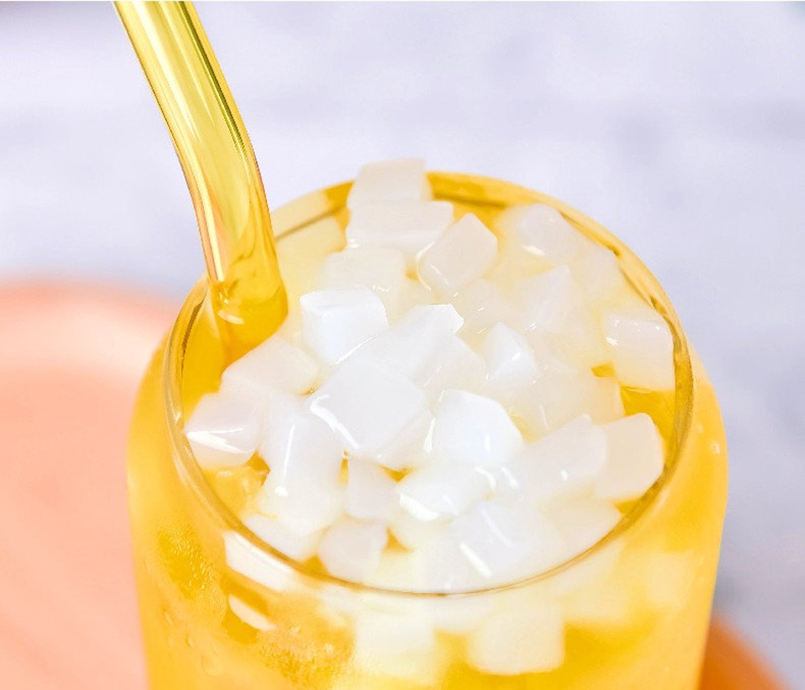 Coconut Jelly Crystal Boba Tea Gift Tea Set Bubble Tea Etsy